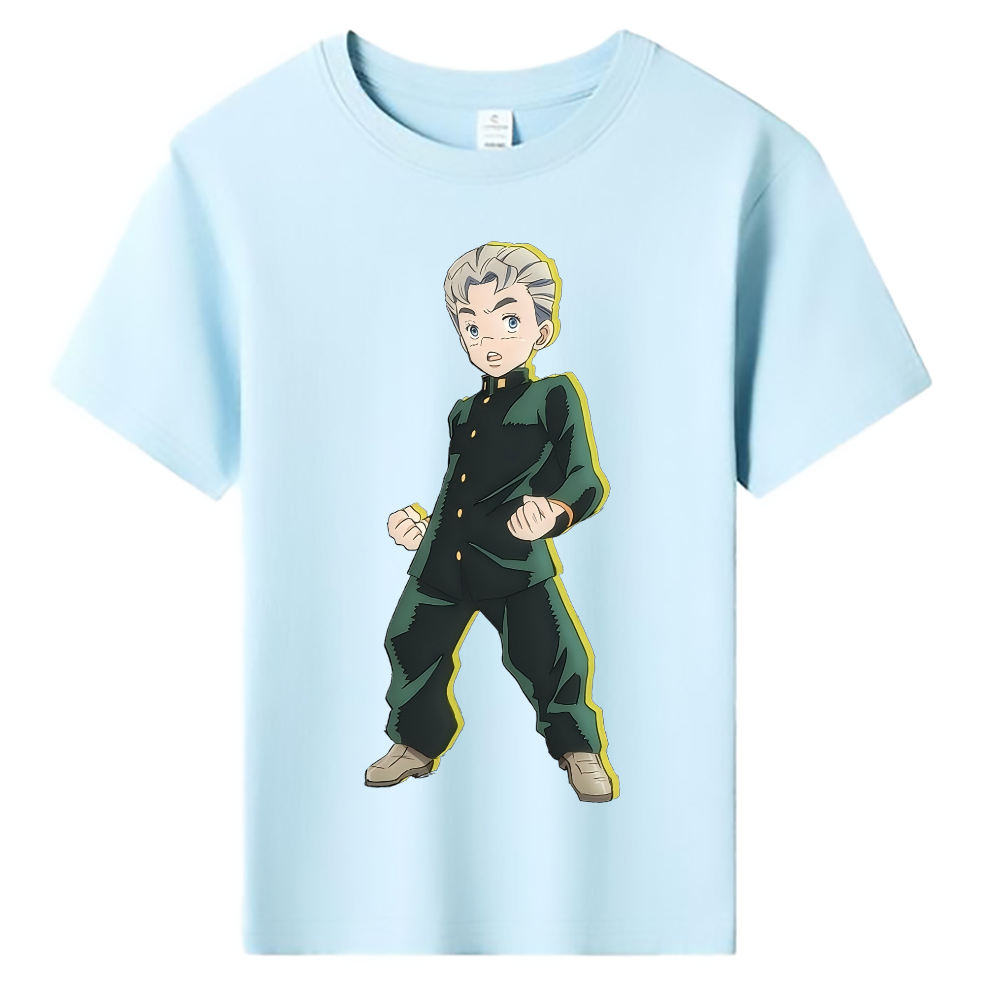 （画像用） ジョジョの奇妙な冒険 広瀨康一 JoJo's Bizarre Adventure Hirose Koichi 綿100％キッズTシャツ（フロントプリント）